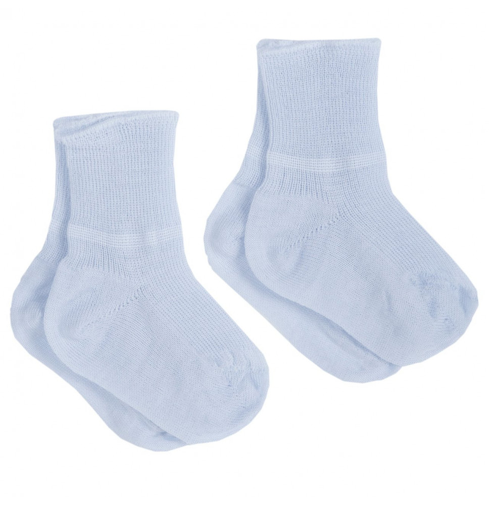 Set 2 calzini Chicco primi giorni in lana Bianco, Azzurro o Rosa 13853