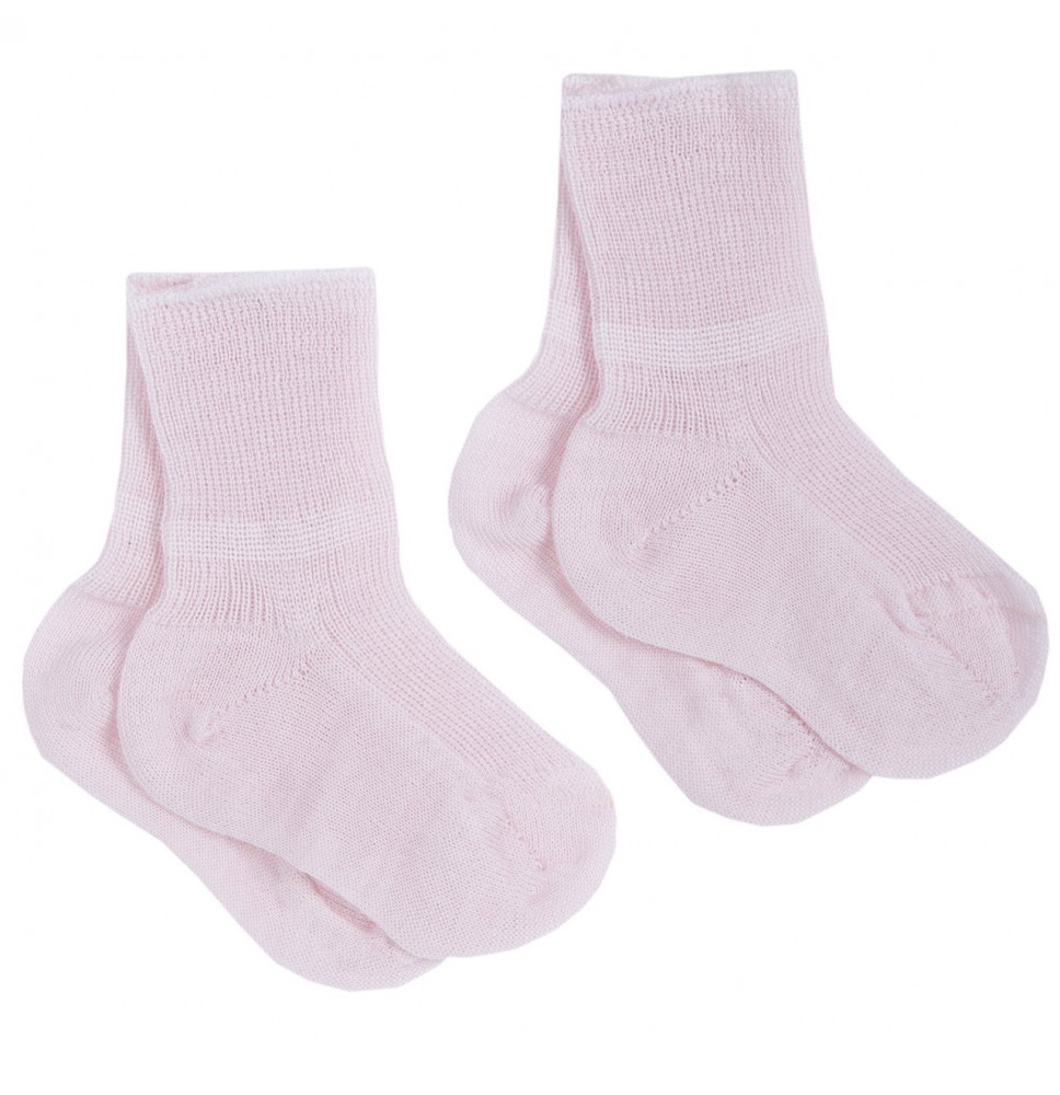 Set 2 calzini Chicco primi giorni in lana Bianco, Azzurro o Rosa 13855
