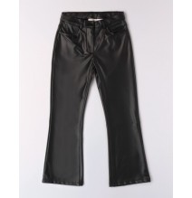 Pantalone Sarabanda Nero ecopelle Ragazza A761