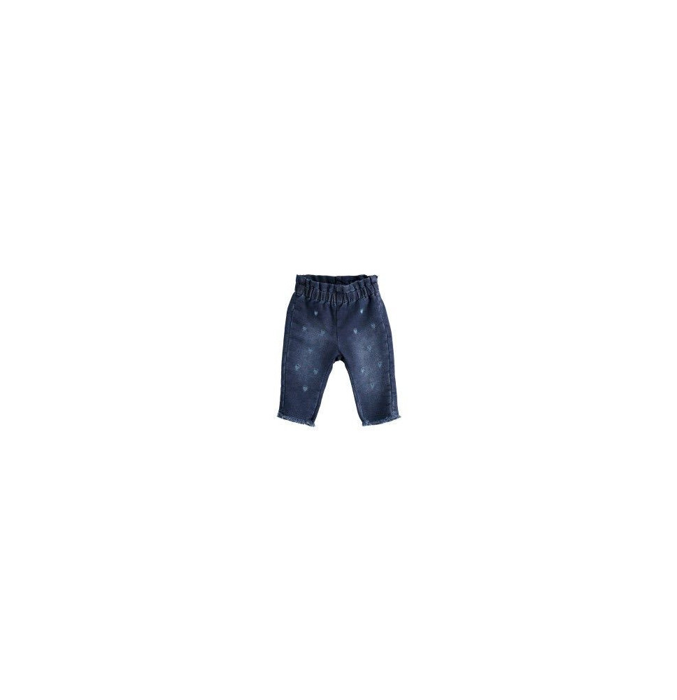 Pantaloni Minibanda Effetto Denim Bimba Blu 5725