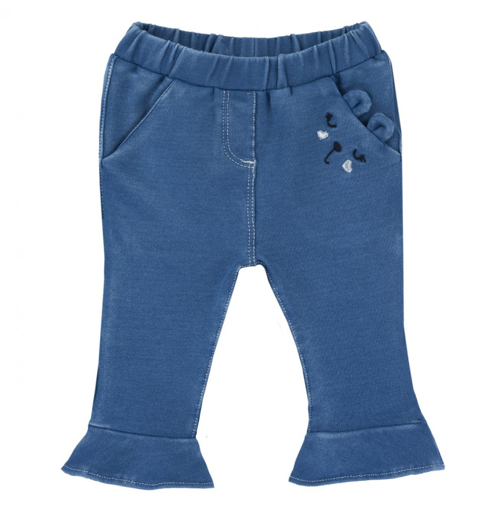 Pantalone Chicco Effetto Denim Bimba Blu 08729