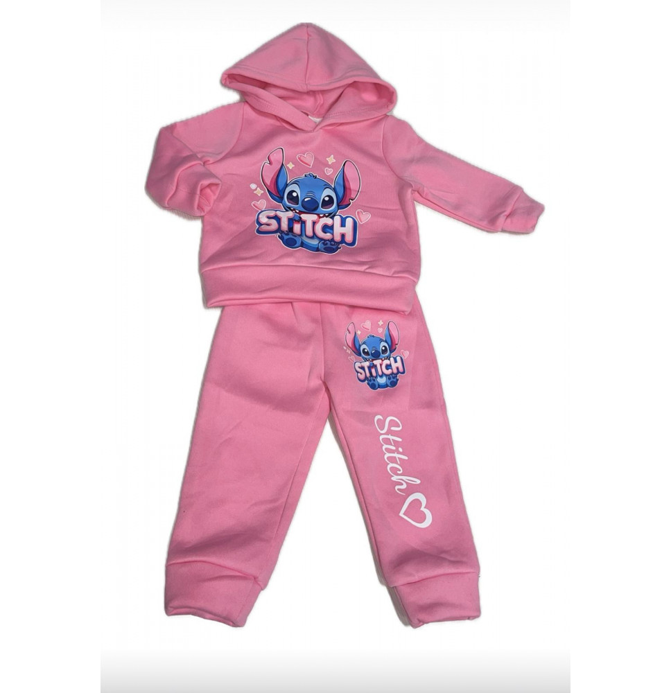 Tuta Stitch Bimba Rosa