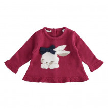 Maglione Minibanda Bimba Bordeaux 1712