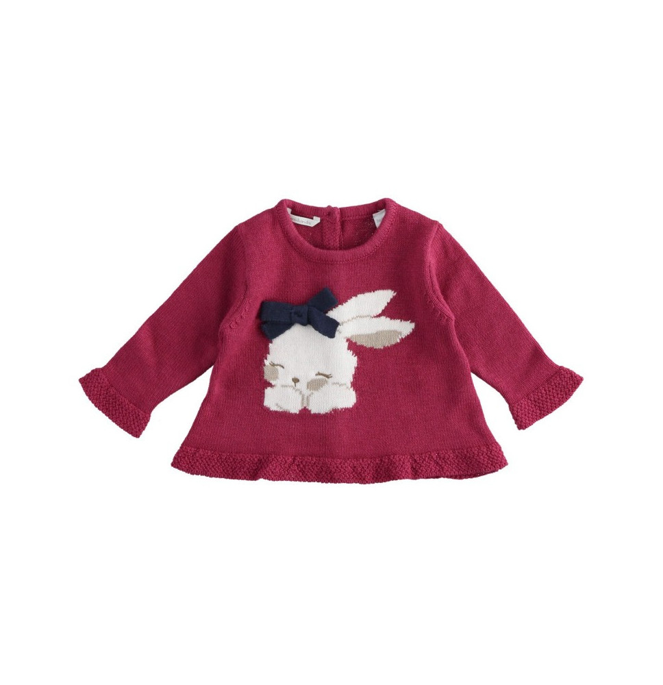 Maglione Minibanda Bimba Bordeaux 1712