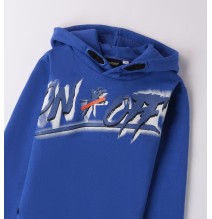 Felpa Sarabanda Blu ragazzo con cappuccio A512