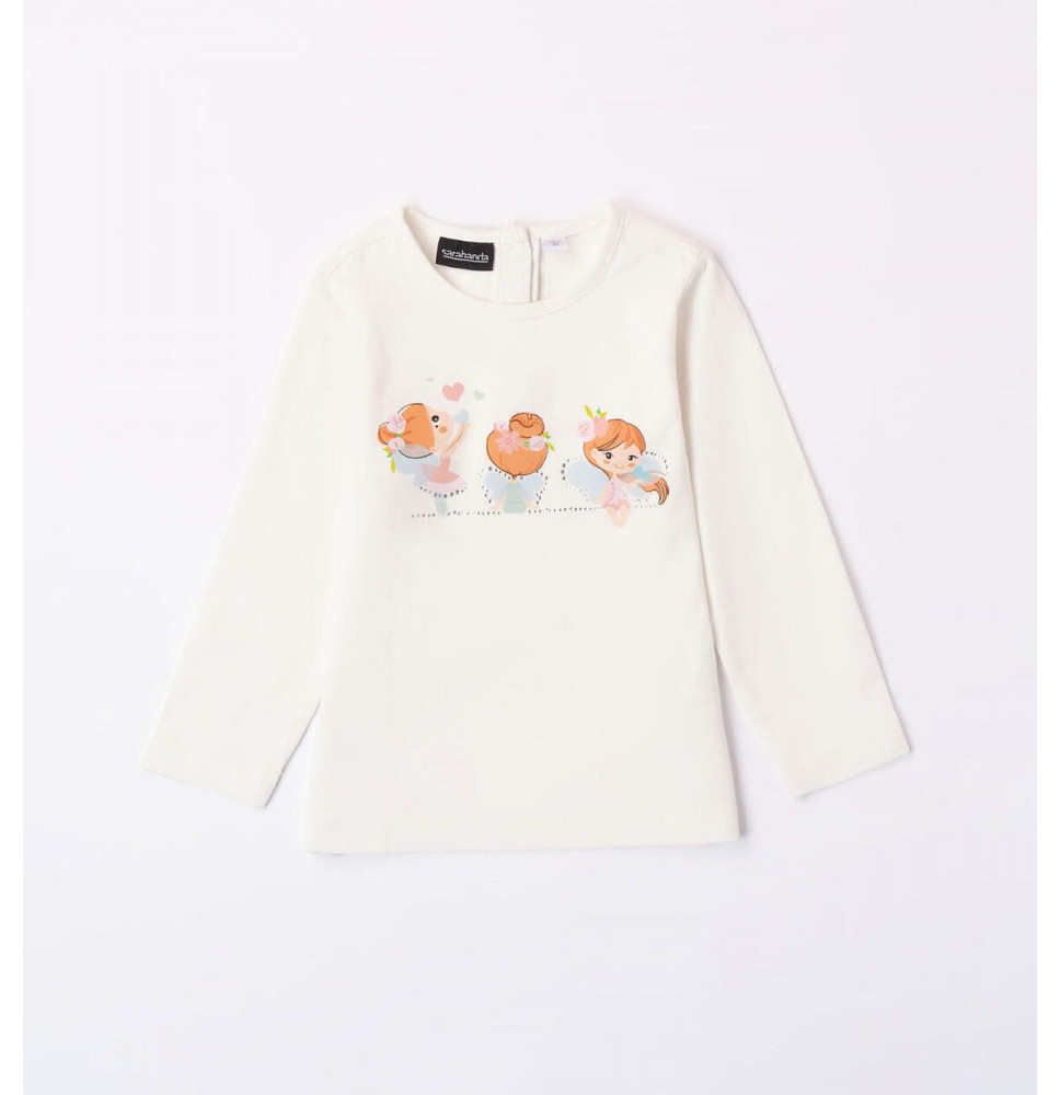 Maglietta Sarabanda Bimba Bianca 7206