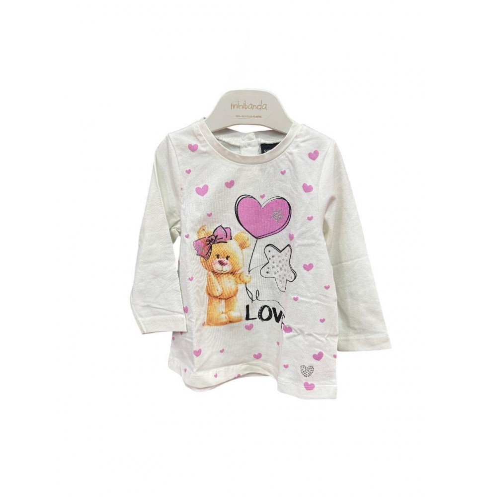 Maglietta Sarabanda Bimba Bianca 3729