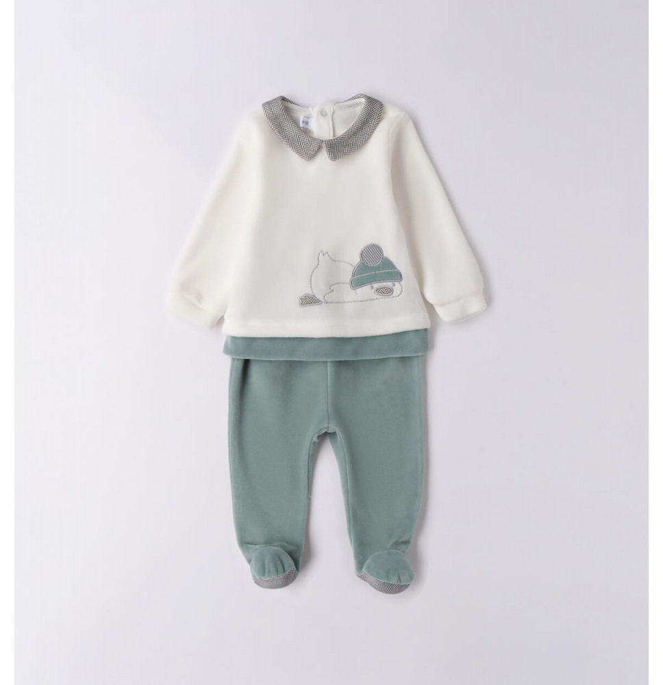 Tutina Minibanda Neonato Panna F639