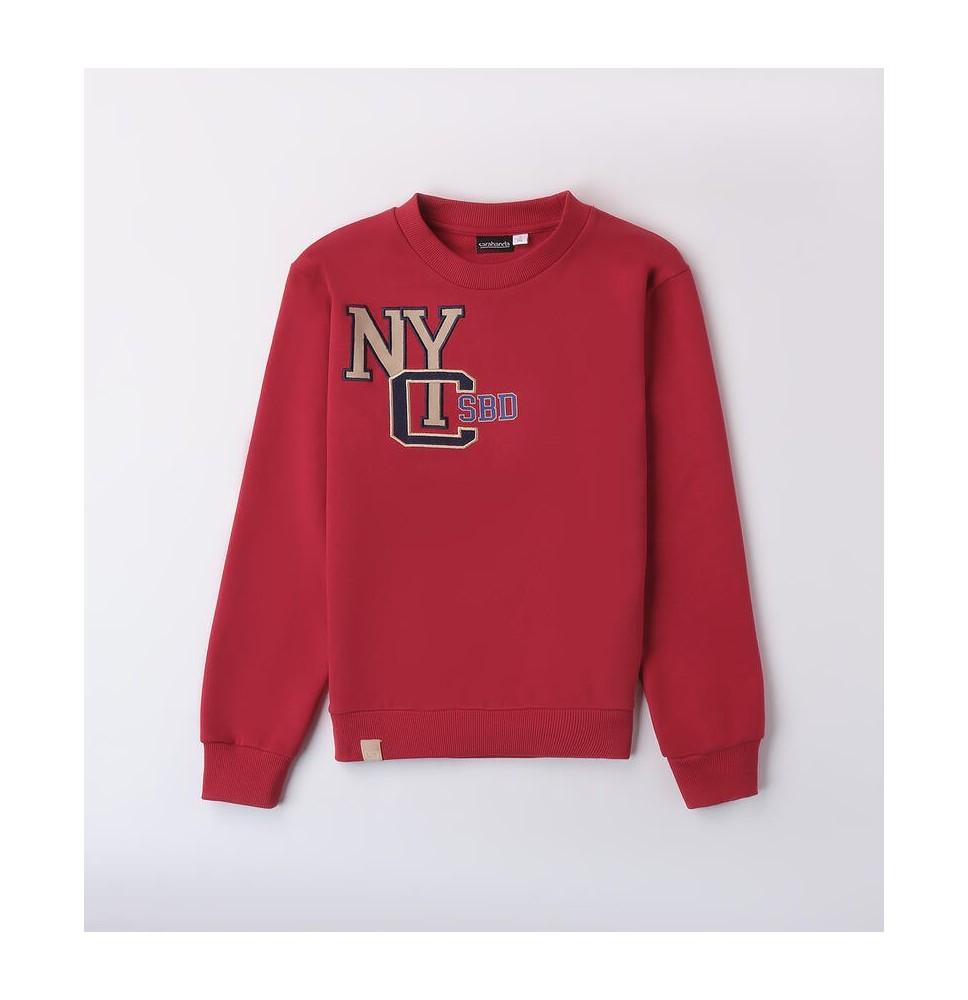 Felpa Sarabanda Rossa ragazzo NYC  A425