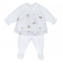 Tutina 2 pezzi Chicco Neonata Bianca 101478