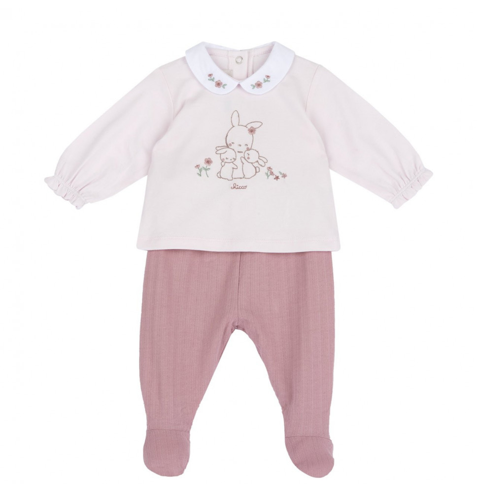 Tutina Chicco 2 pezzi Neonata Rosa 101758