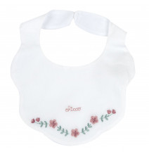 Bavaglino Chicco Neonata Bianco con ricamo 101768