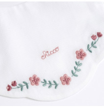 Bavaglino Chicco Neonata Bianco con ricamo 101768