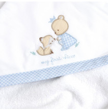Accappatoio Chicco Bianco e Azzurro Neonato 102043