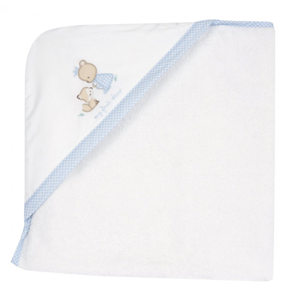Accappatoio Chicco Bianco e Azzurro Neonato 102043