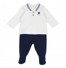 Tutina 2 pezzi Chicco Neonato Bianca e Blu 102027