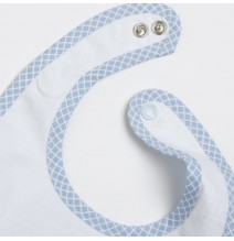 Bavaglino Chicco Neonato bianco e azzurro 102039