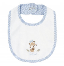 Bavaglino Chicco Neonato bianco e azzurro 102039