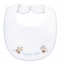 Bavaglino Chicco Neonato Bianco e Azzurro 102042