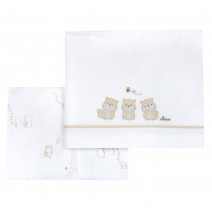 Set lenzuola Carrozzina Chicco Unisex Bianco 101611