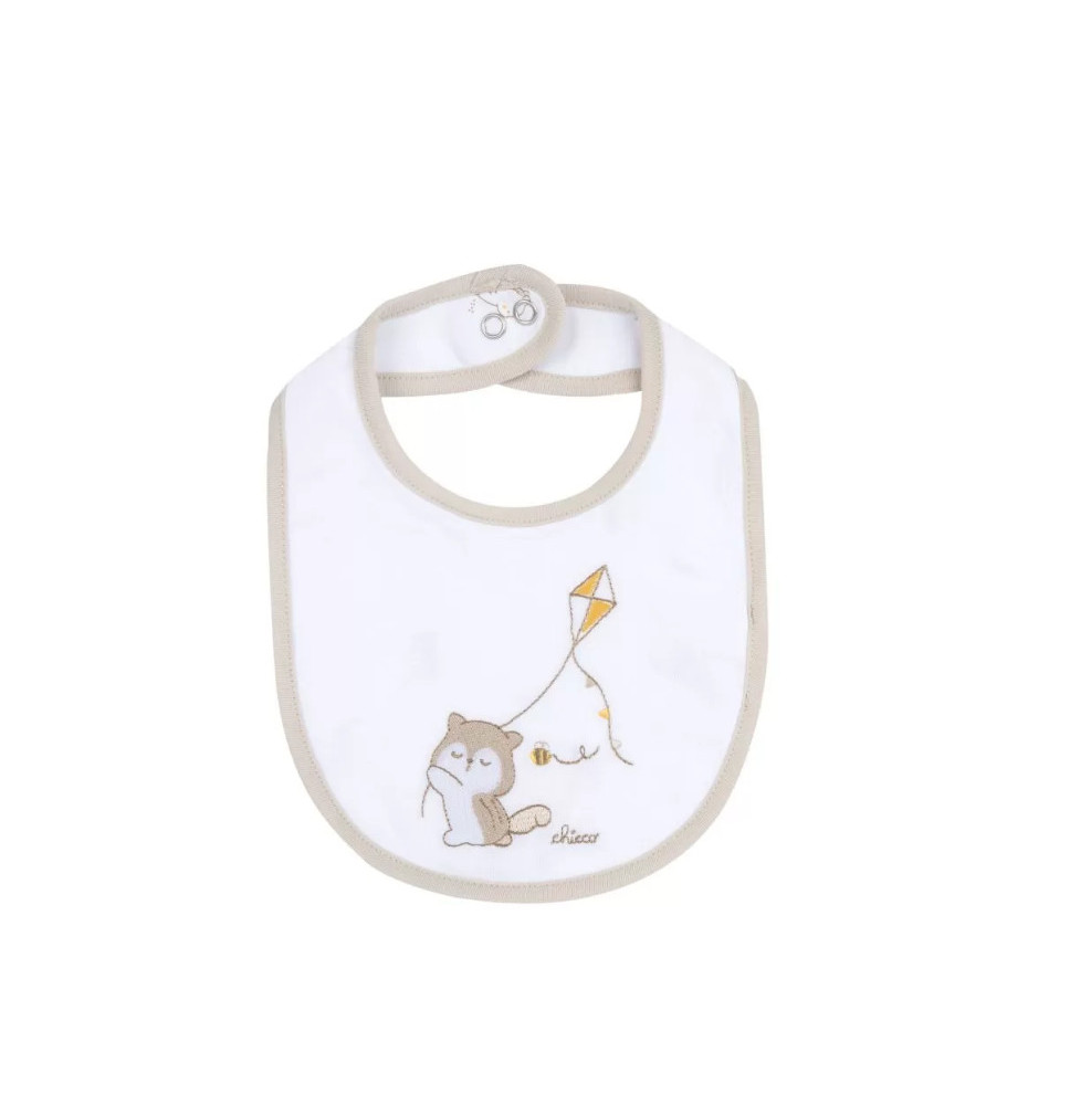 Bavaglino Chicco Unisex Bianco e Beige 101606