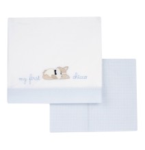 Set Chicco lenzuola Bianco e Celeste neonato 07725