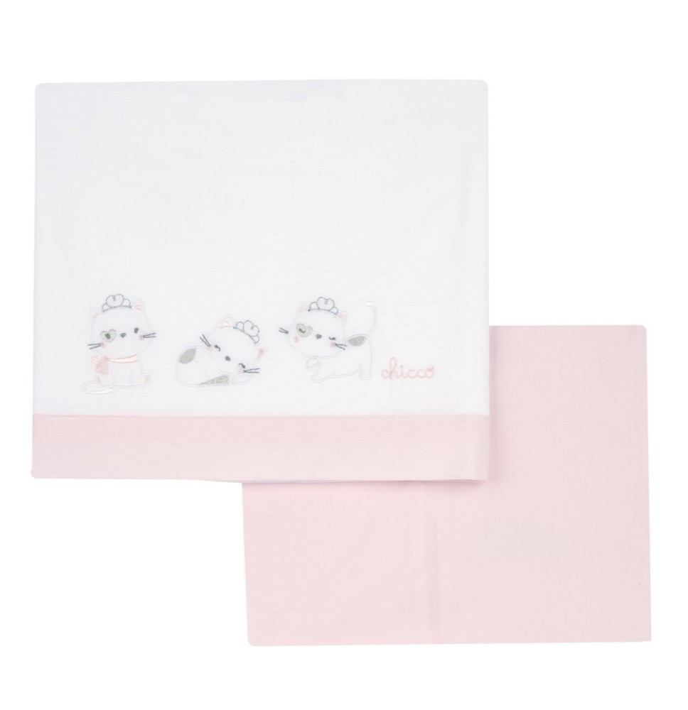 Set Chicco lenzuola Rosa neonata 07621