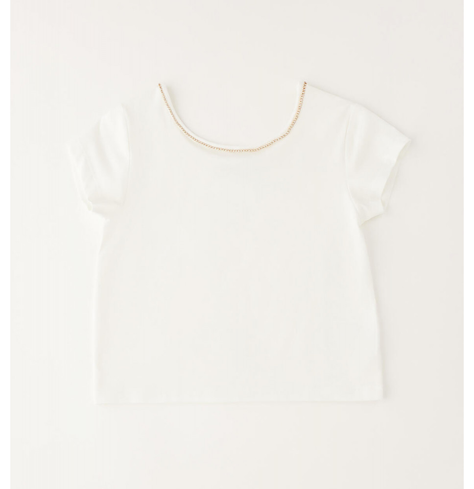 Maglietta Sarabanda Ragazza Panna G431