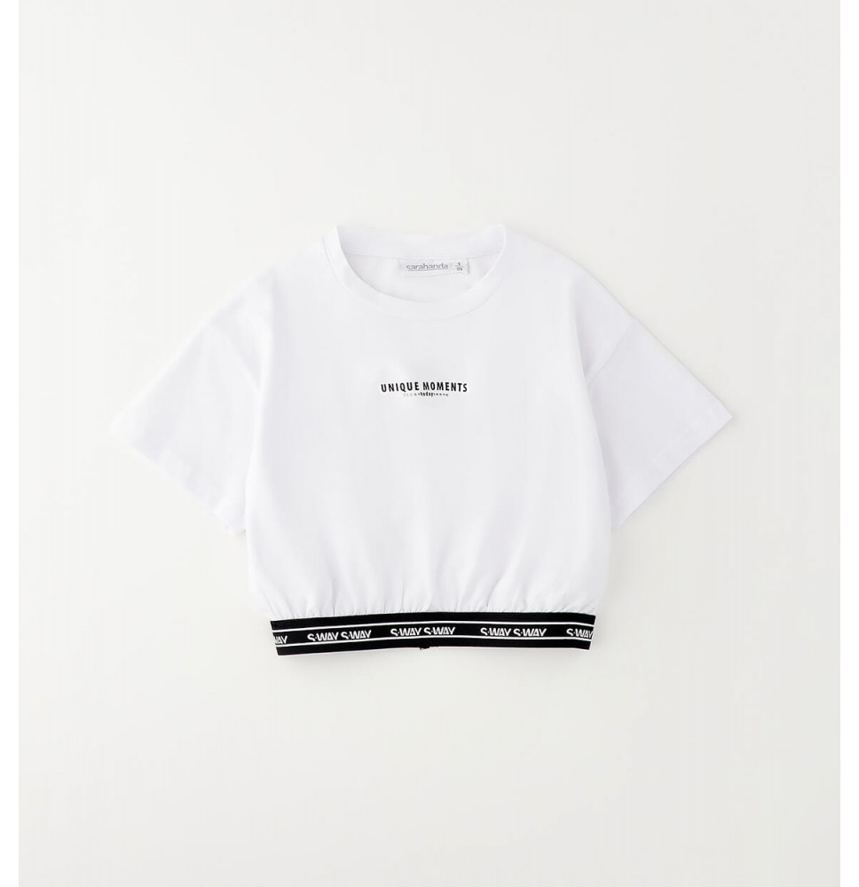 T-Shirt Sarabanda Ragazza Bianca G461