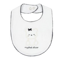 Bavaglino Chicco Bianco neonato  ricamo 32969