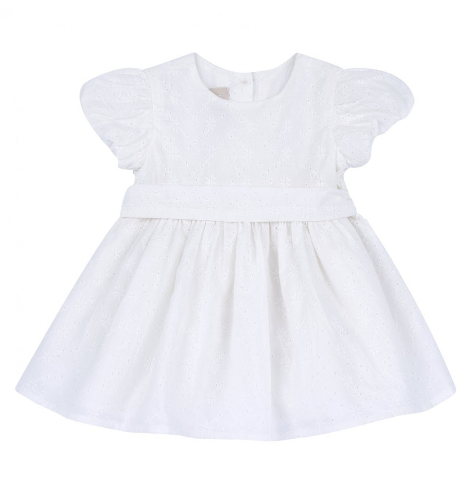 Vestito Chicco Sangallo Bimba Bianco 101695