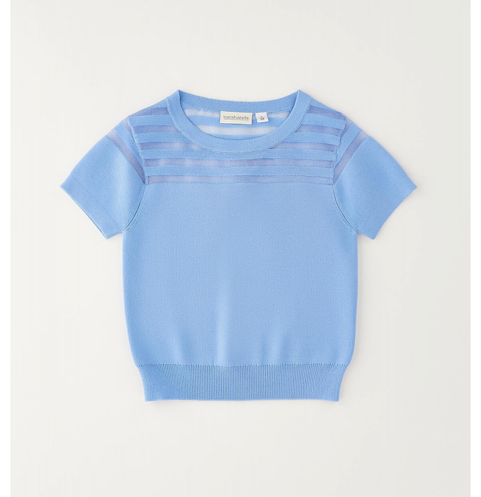 Maglietta Sarabanda Ragazza Azzurra o Bianca G455