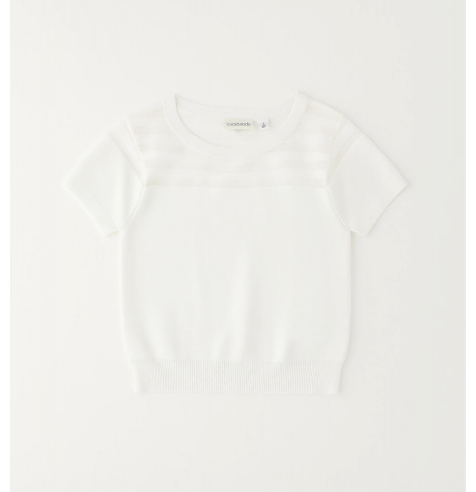 Maglietta Sarabanda Ragazza Azzurra o Bianca G455