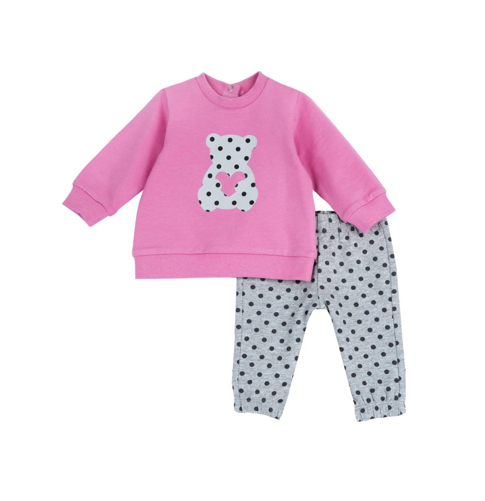 Completo Chicco Rosa e Grigio 78897