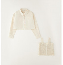 Camicia e TOP Sarabanda Ragazza Beige G511