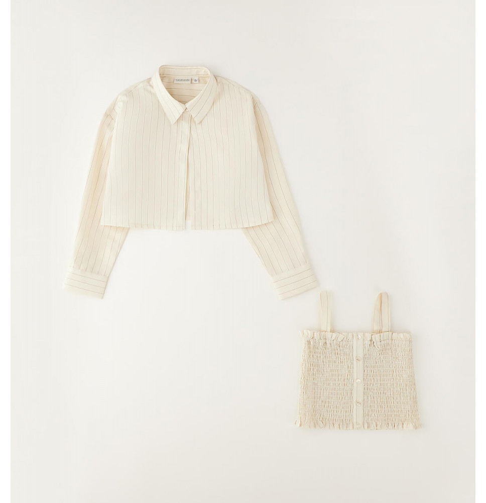 Camicia e TOP Sarabanda Ragazza Beige G511