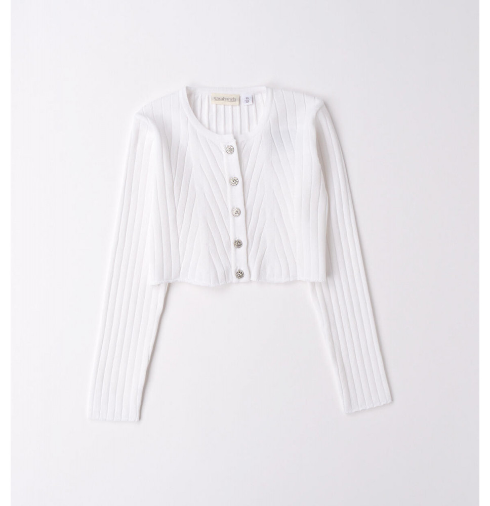 Cardigan Sarabanda Bimba Bianco G240