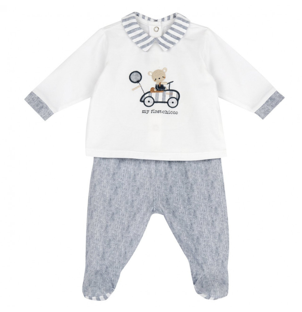 Tutina due pezzi Chicco Neonato Azzurra 101135