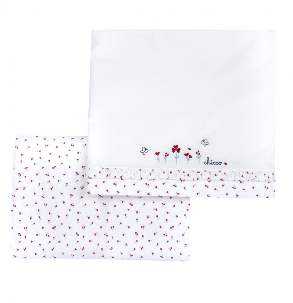 Set lenzuola Chicco Neonata Bianco 101162