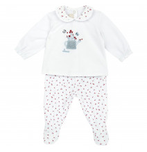 Tutina due pezzi Chicco Neonata Bianca 101153
