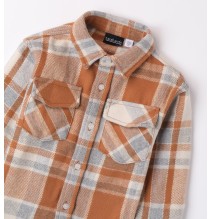 Camicia Sarabanda Marrone a quadri bambino A121