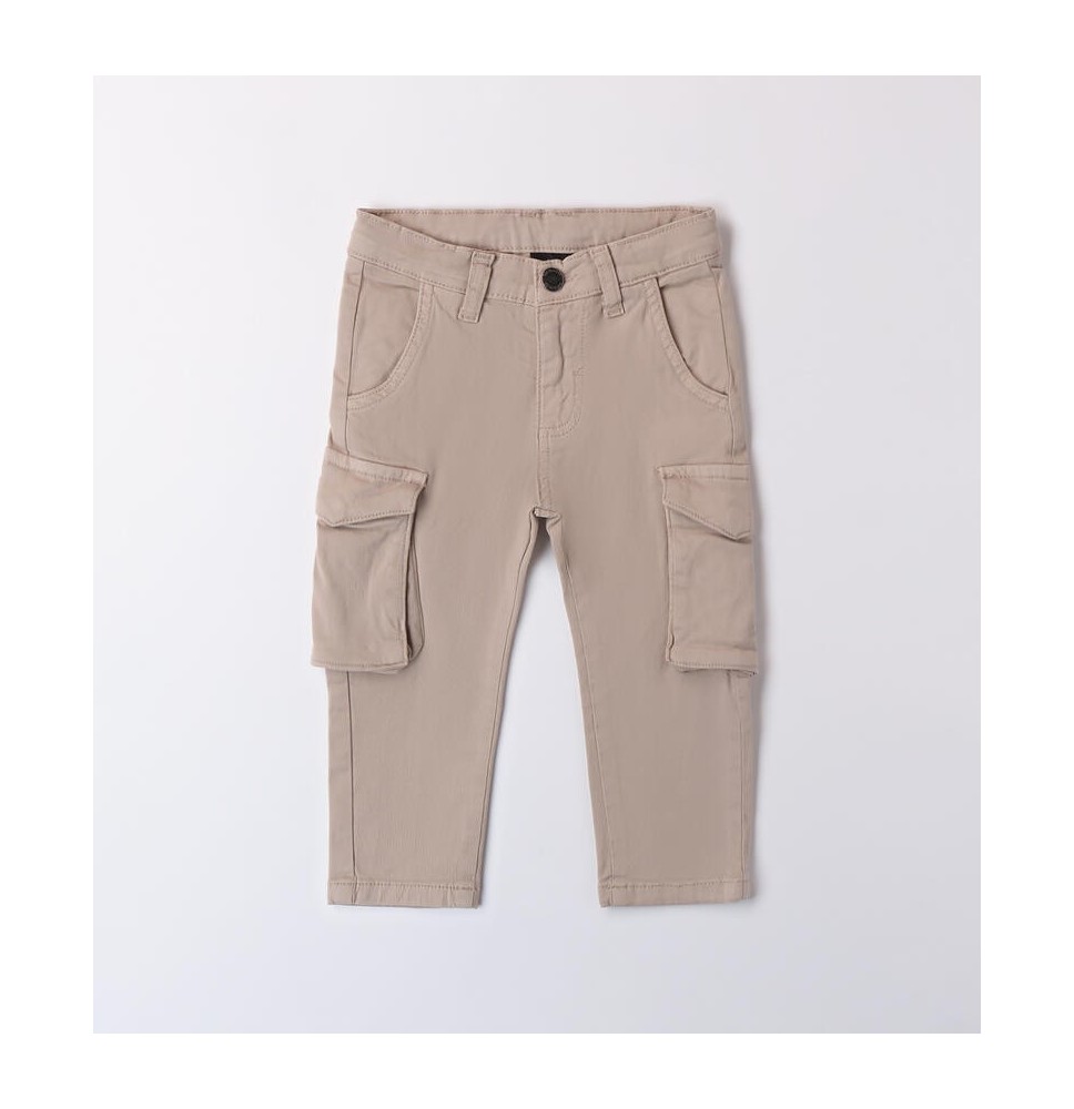 Pantaloni Sarabanda Beige bambino con tasche A166