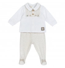 Tutina Due Pezzi Chicco Neonato Bianca 101468