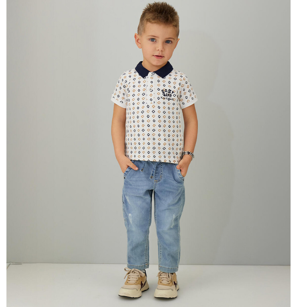 Pantalone Effetto Denim IDO  Bimbo Blu G277