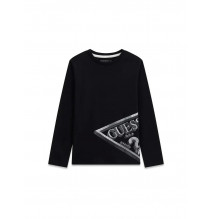 Maglietta Guess Ragazzo Nera JBLK