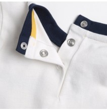 Maglietta Chicco bianca e blu manica lunga 07581