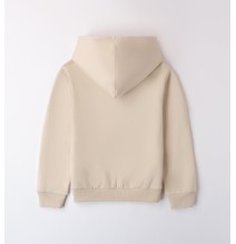 Felpa Sarabanda Beige con cappuccio da ragazzo A519