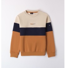 Felpa Sarabanda Beige ragazzo bicolor A520