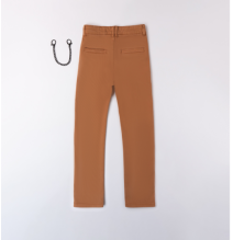 Pantaloni Sarabanda Marroni con portachiavi ragazzo  A560