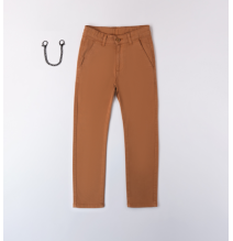 Pantaloni Sarabanda Marroni con portachiavi ragazzo  A560